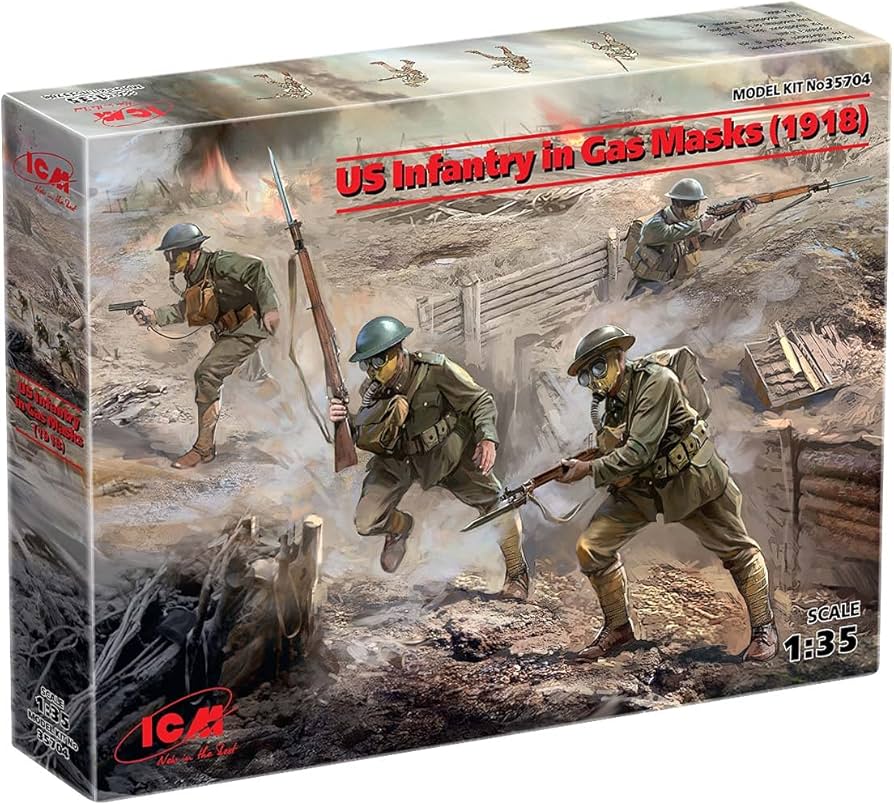 Amazon.com: ICM 35704 - Plastic Military Figures Model Kit US